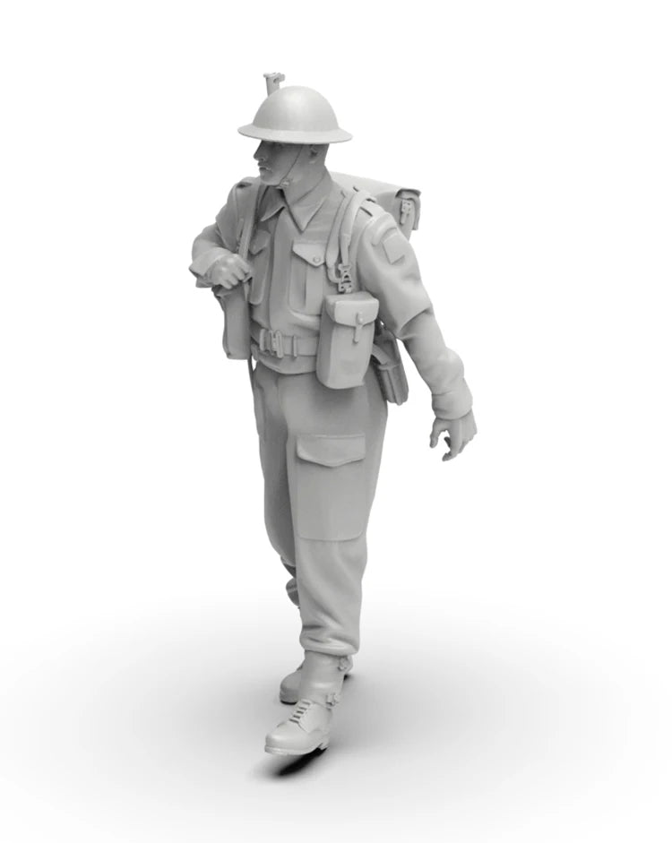 1/35 WWI British Infantry Advancing with Bayonets, 5 Figures, Resin Model Figure Kit, Unassembled and Unpainted