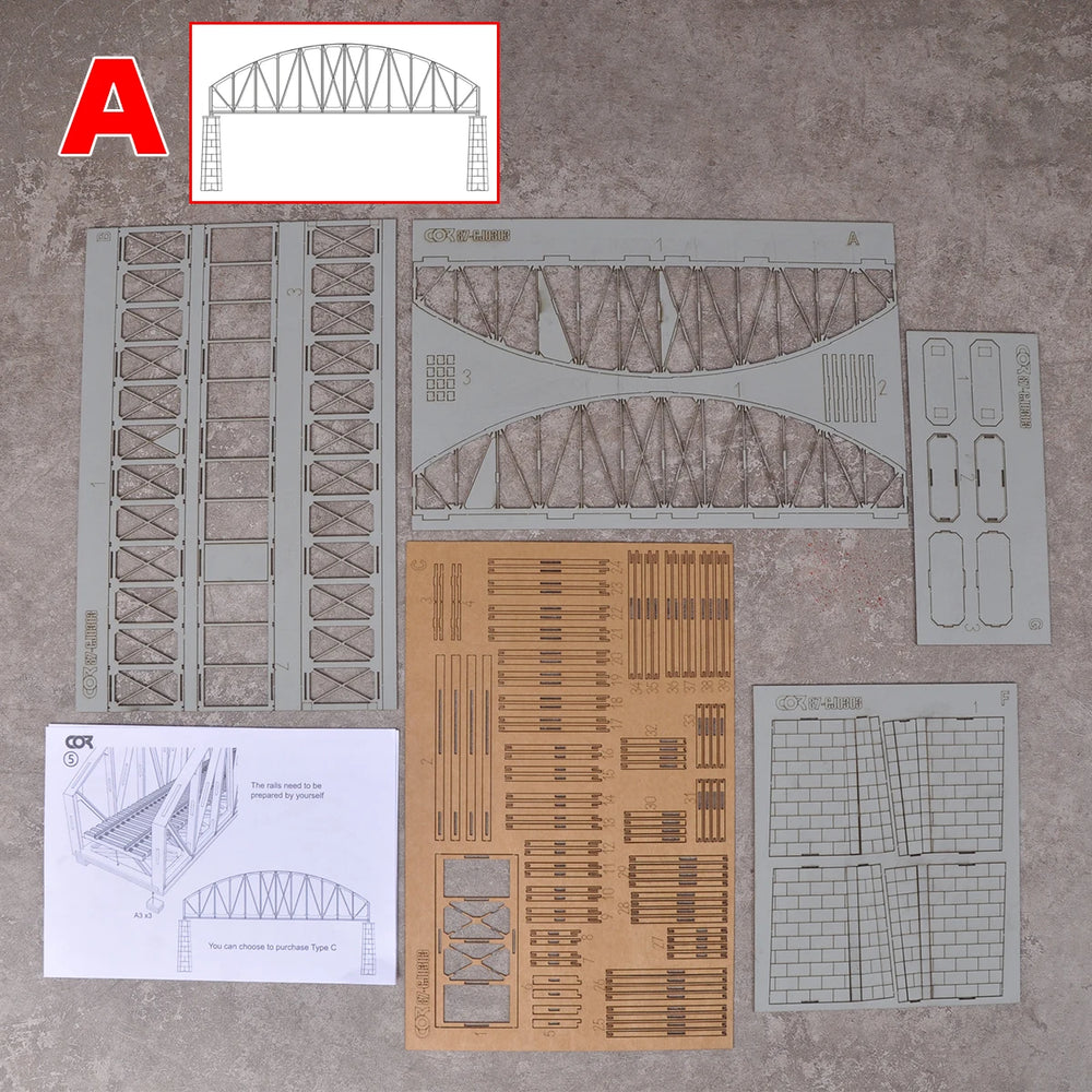 1/87 Railway Bridge, Resin Model Diorama Kit, Historical Theme, Unassembled and Unpainted