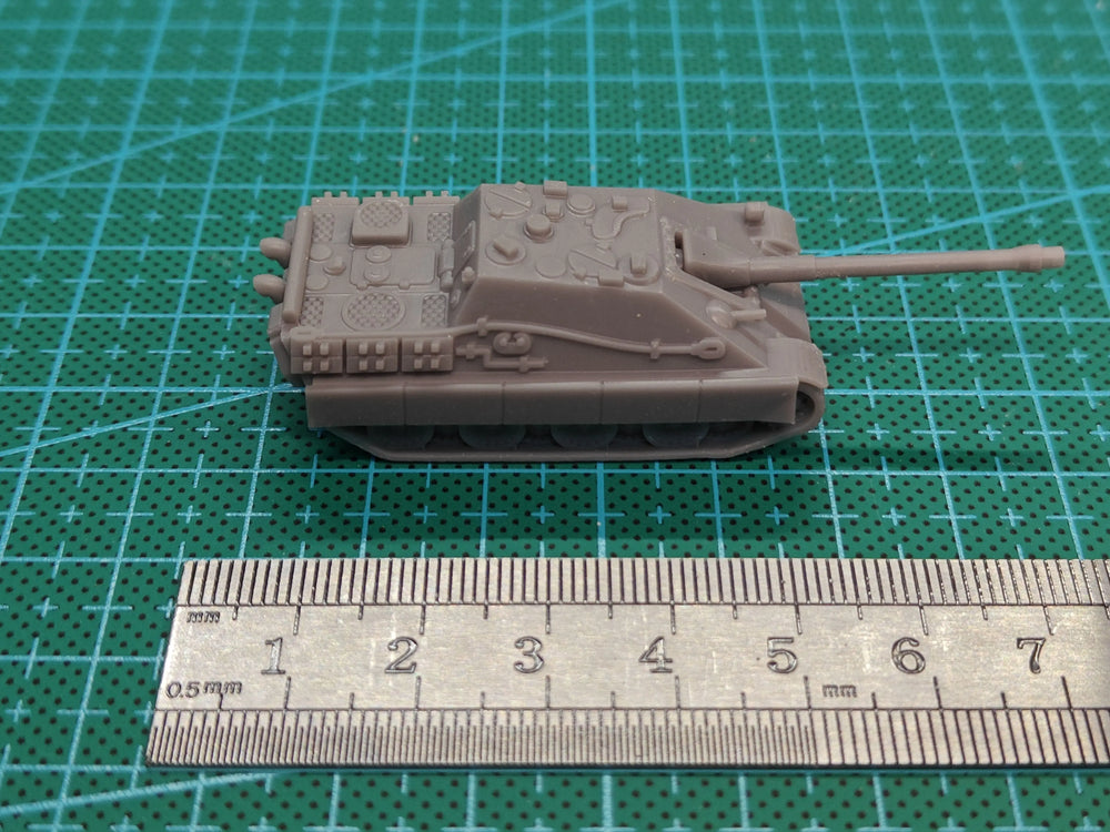 1/144 WWII Jagdpanther Tank Destroyer, Resin Model Vehicle Kit, Unassembled and Unpainted
