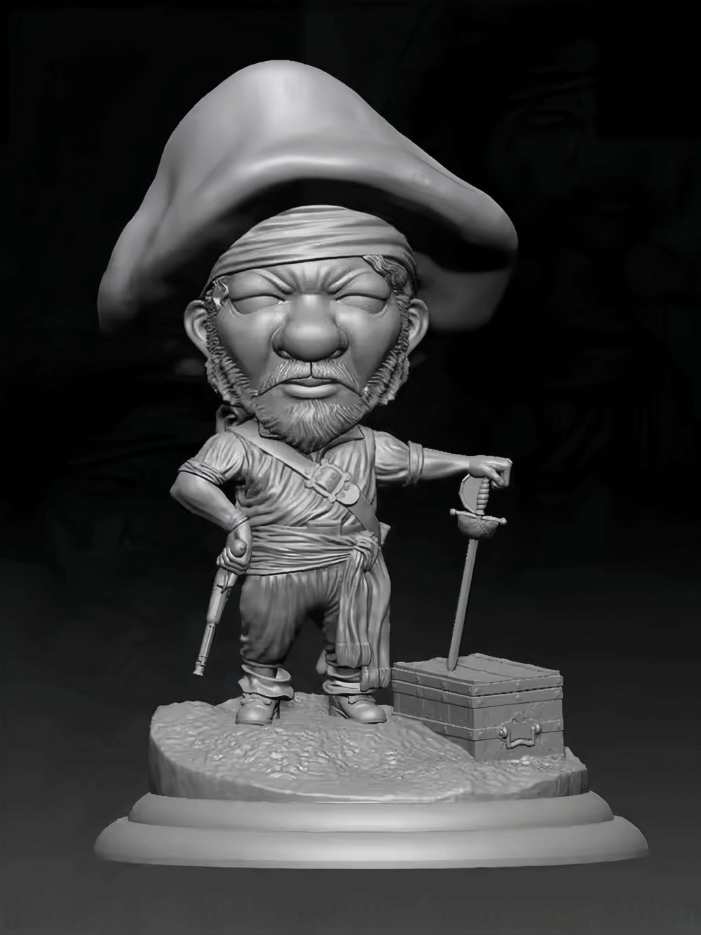 54mm Napoleonic Chibi Soldiers, 2 Figures, Resin Model Figure Kit, Unassembled and Unpainted