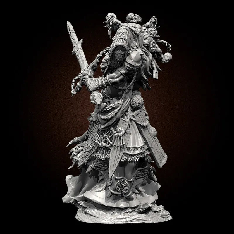 85mm Demonic Warrior, Resin Model Figure Kit, Fantasy Theme, Unassembled and Unpainted