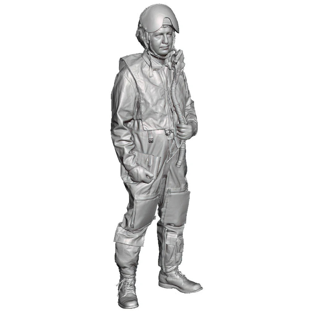 1/32 Modern Fighter Pilot in Flight Suit, Resin Model Figure Kit, Unassembled and Unpainted