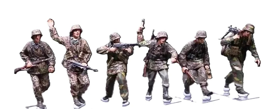 1/35 Modern Infantry Squad Charging, 6 Figures, Resin Model Figure Kit, Unassembled and Unpainted
