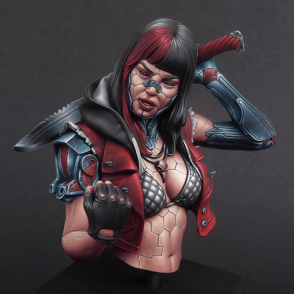 1/10 Female Tactical Warrior, Resin Model Figure Kit, Fantasy Theme, Unassembled and Unpainted