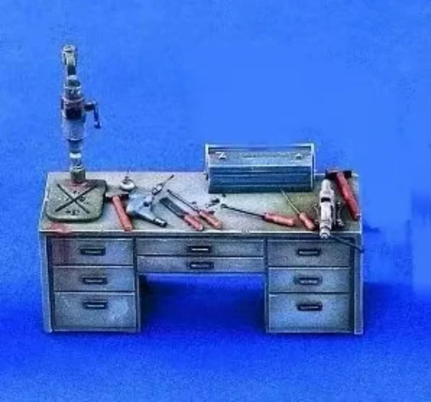 1/35 Workshop Equipment Set, Resin Model Accessory Kit, Historical Theme, Unpainted