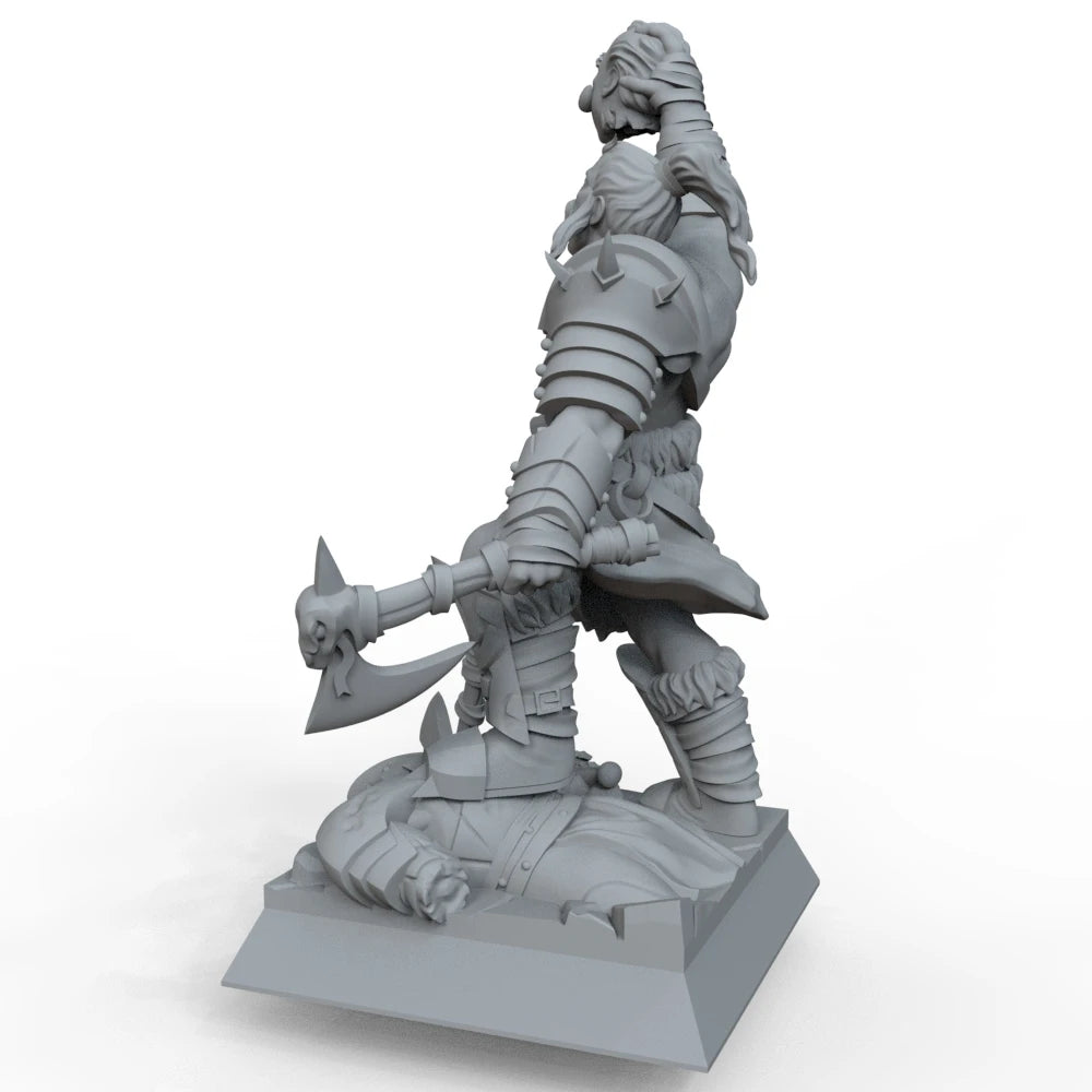 1/35 Warrior Leader, Resin Model Figure Kit, Fantasy Theme, Unassembled and Unpainted