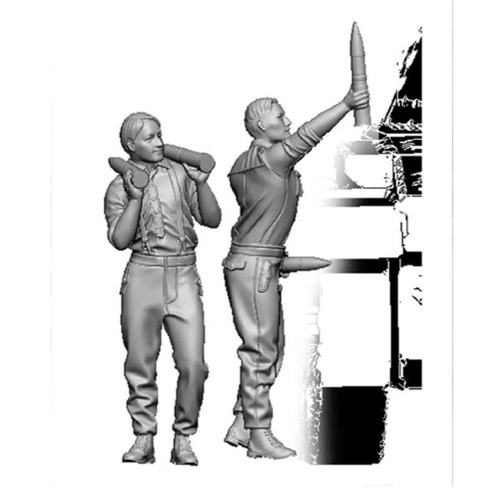 1/35 Modern Tank Crew Loading Ammo, 2 Figures, Resin Model Figure Kit, Unassembled and Unpainted