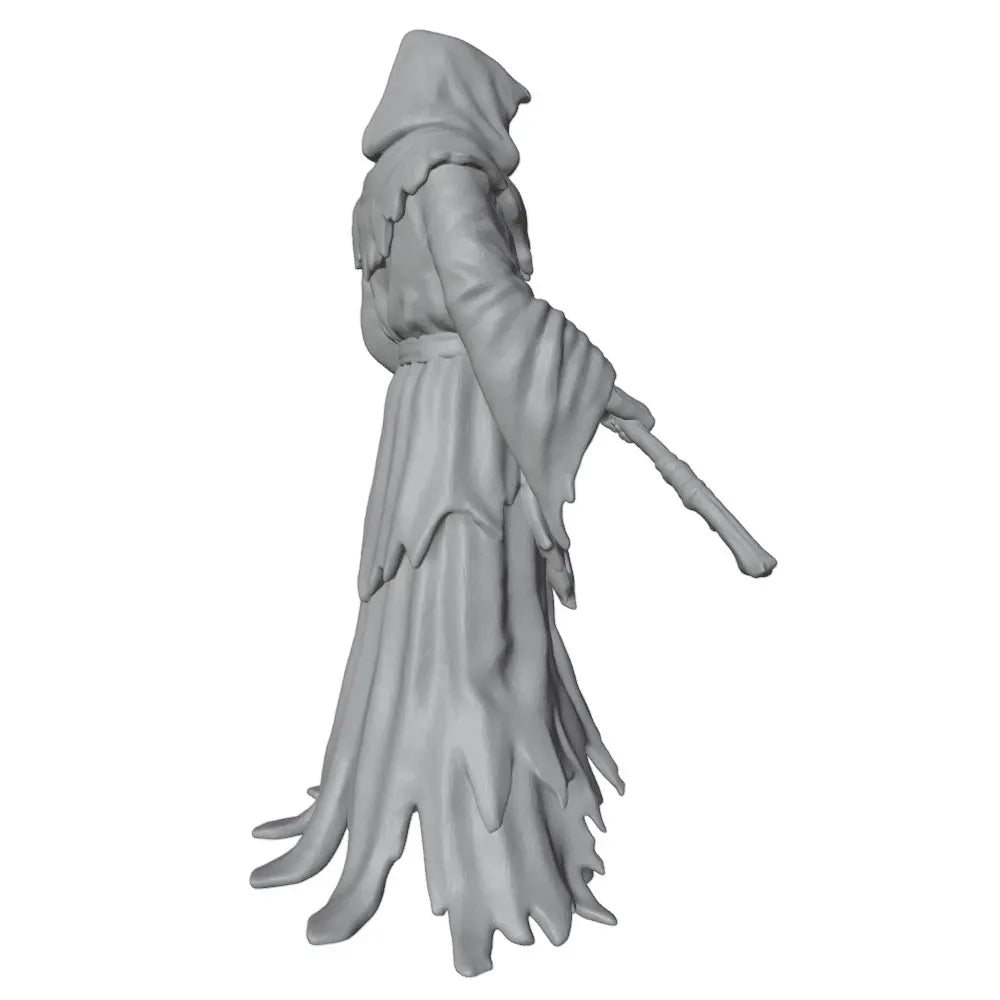 1/24 Skeletal Reaper in Tattered Robes with Curved Scythe, Resin Model Figure Kit, Fantasy Theme, Unassembled and Unpainted