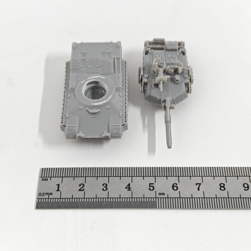 1/144 Modern US Modern M1A2 Tusk II, Resin Model Vehicle Kit, Unassembled and Unpainted