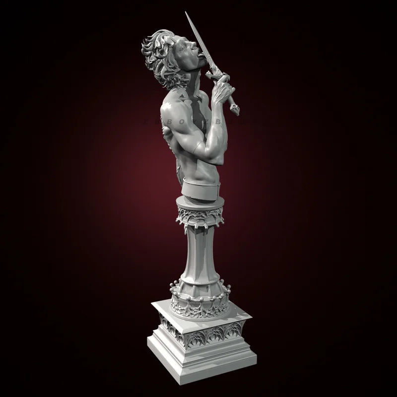90mm Medieval Fantasy Assassin, Resin Model Bust Kit, Unassembled and Unpainted