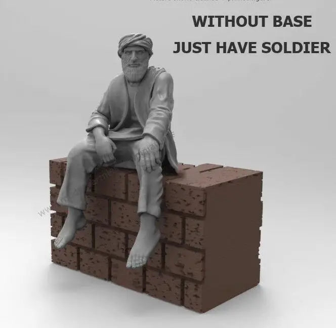 1/35 Modern Seated Soldier, Resin Model Figure Kit, Unassembled and Unpainted