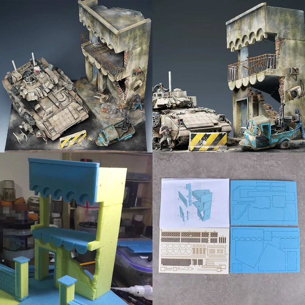 1/35 Modern Urban Warfare, Resin Model Diorama Kit, Unassembled and Unpainted