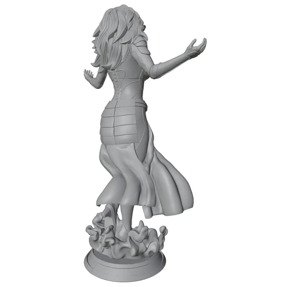 1/24 Sorceress with Windswept Hair Arms Raised, Resin Model Figure Kit, Unassembled and Unpainted