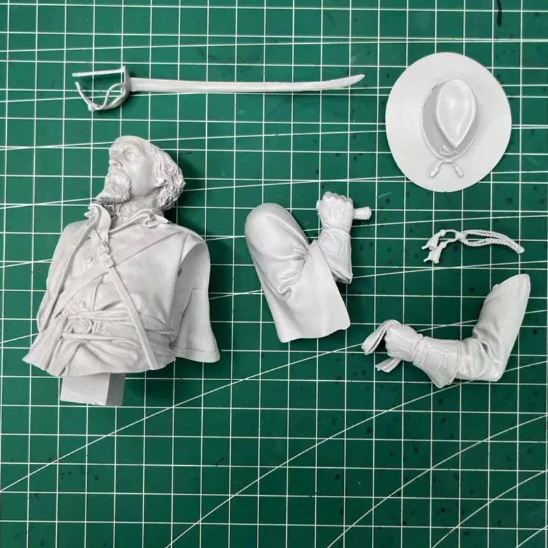 1/12 American Civil War Cavalry Officer, Resin Model Bust Kit, Unassembled and Unpainted