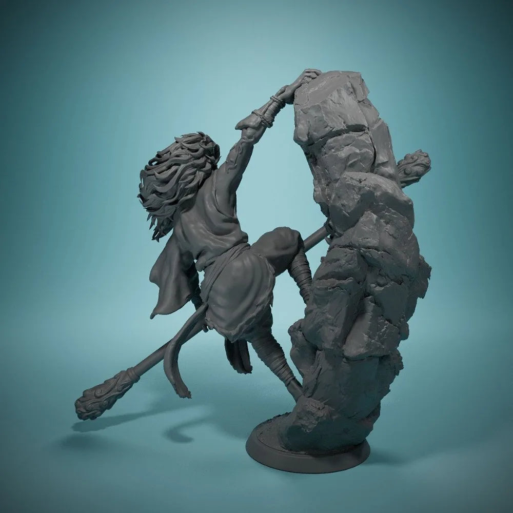 65mm Wukong Monkey King, Resin Model Figure Kit, Mythology Theme, Unassembled and Unpainted