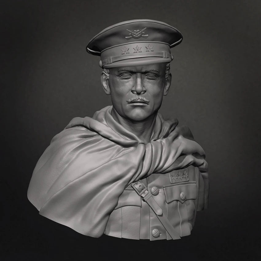 1/10 WWI Military Officers, 3 Figures, Resin Model Bust Kit, Unassembled and Unpainted