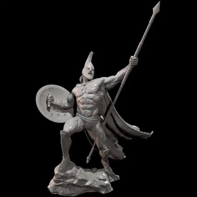 75mm Ancient Spartan, 3 Figures, Resin Model Figure Kit, Unassembled and Unpainted