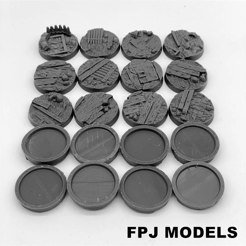 25mm Modern 25mm Trench Bases, Resin Model Terrain Kit, Unpainted