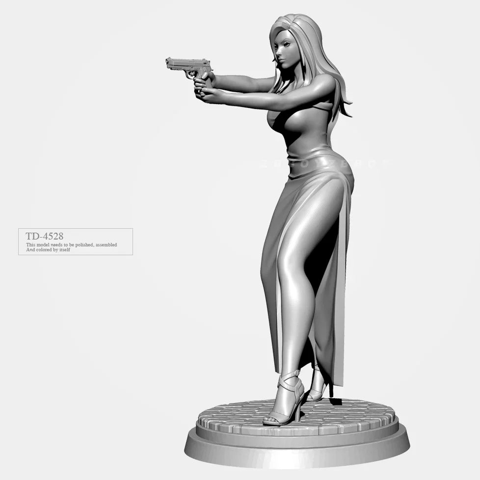 50mm Sci-Fi Fantasy Female, Resin Model Figure Kit, Unassembled and Unpainted