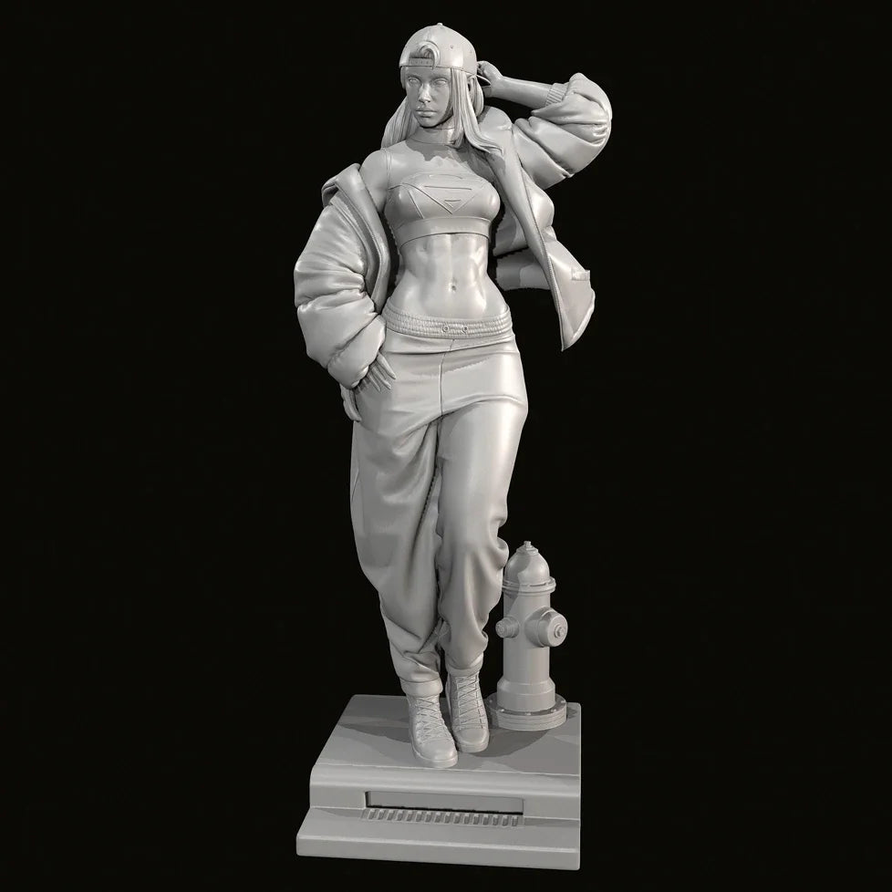 75mm Modern Casual Female, Resin Model Figure Kit, Unassembled and Unpainted