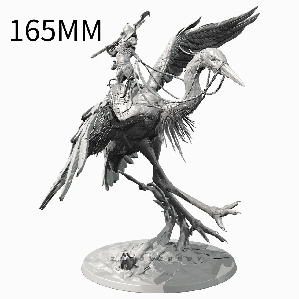 165mm Warrior Rider, Resin Model Figure Kit, Fantasy Theme, Unassembled and Unpainted