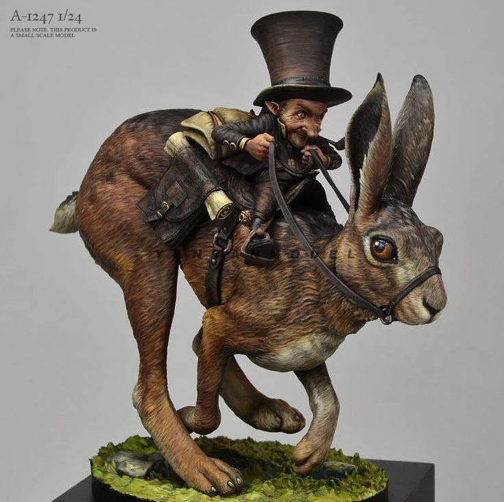 54mm Gentleman & Hare, Resin Model Figure Kit, Fantasy Theme, Unassembled and Unpainted