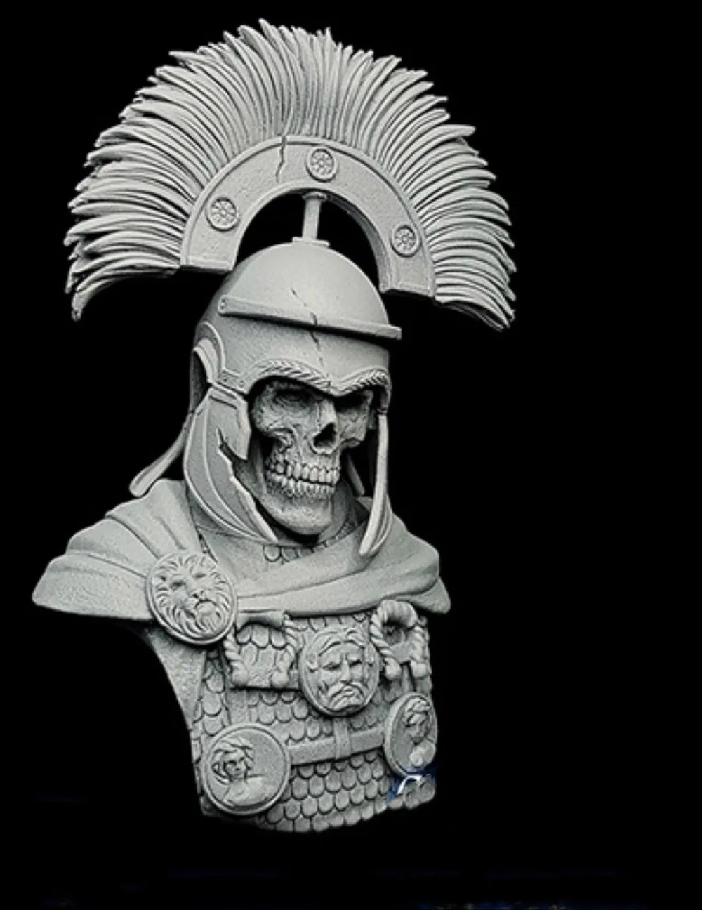 1/10 Ancient Dark Fantasy Skeleton Legionnaire, Resin Model Bust Kit, Unassembled and Unpainted