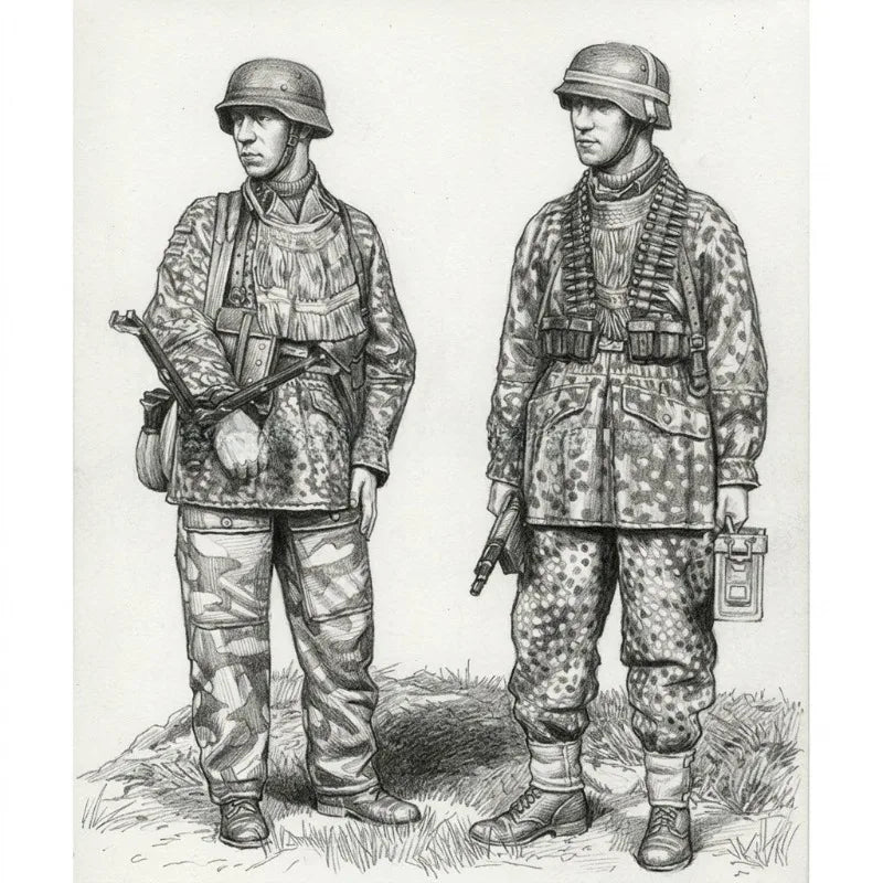 1/35 WWI Infantry Soldiers with Gas Masks, 2 Figures, Resin Model Figure Kit, Unassembled and Unpainted