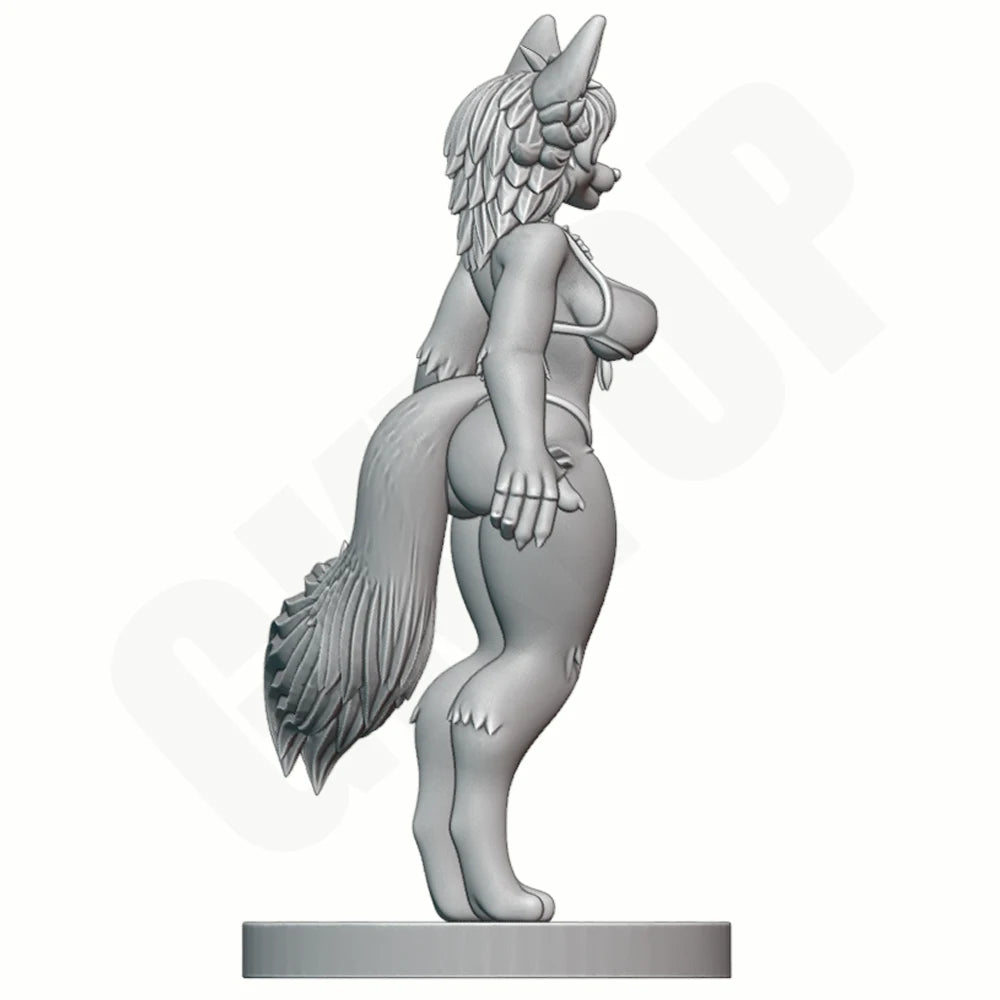 1/24 Anthropomorphic Fox, Resin Model Figure Kit, Fantasy Theme, Unassembled and Unpainted
