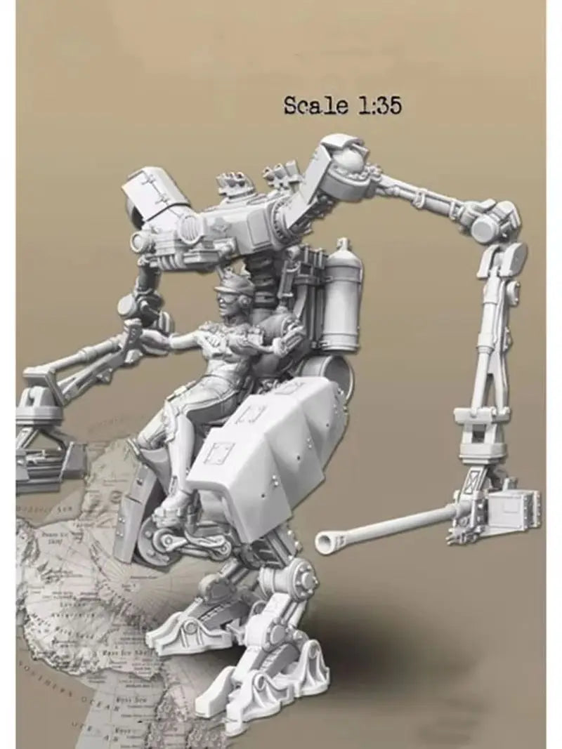 1/35 Military Mecha, Resin Model Figure Kit, Sci-Fi Theme, Unassembled and Unpainted