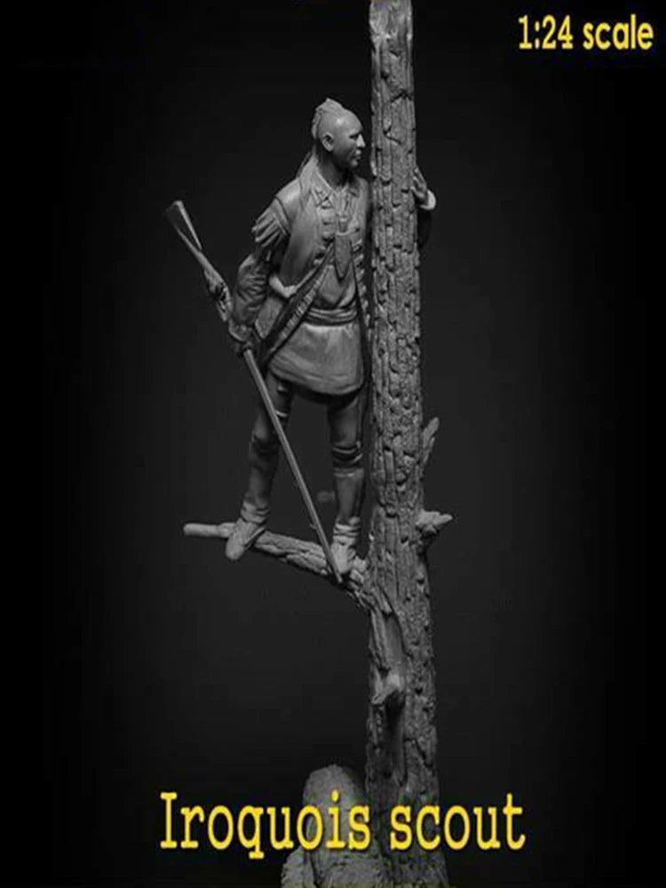 1/24 Ancient Native American Iroquois Scout, Resin Model Figure Kit, Unassembled and Unpainted
