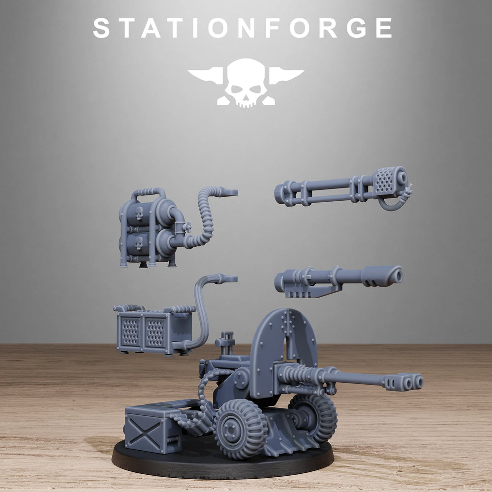 28mm GrimGuard Heavy Weapons Squad, 20 Figures, Resin Model Figure Kit, Sci-Fi Theme, Unassembled and Unpainted