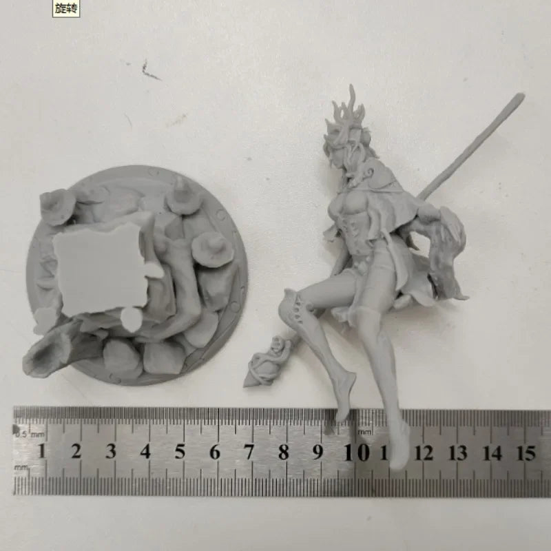 1/24 Wizard Queen Elf Witch, Resin Model Figure Kit, Fantasy Theme, Unassembled and Unpainted