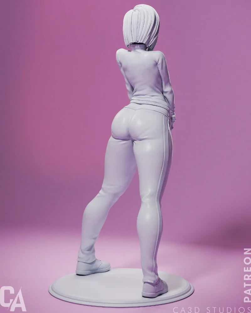 1/24 Girl in Athletic Wear, Resin Model Figure Kit, Anime Theme, Unassembled and Unpainted