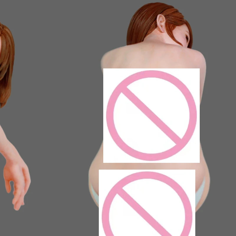 1/8 Squat Girl, Resin Model Bust Kit, Unassembled and Unpainted