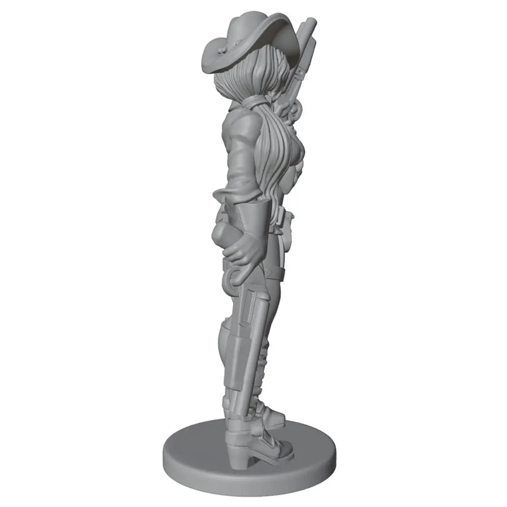 1/24 Modern Pinup Cowgirl, Resin Model Figure Kit, Unassembled and Unpainted