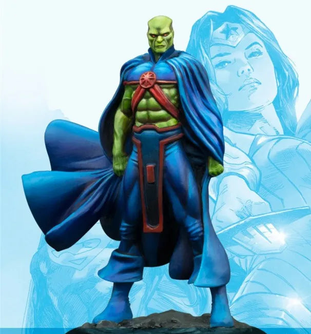 35mm Skull-Faced Green Warrior with Blue Cape, Resin Model Figure Kit, Fantasy Theme, Unassembled and Unpainted