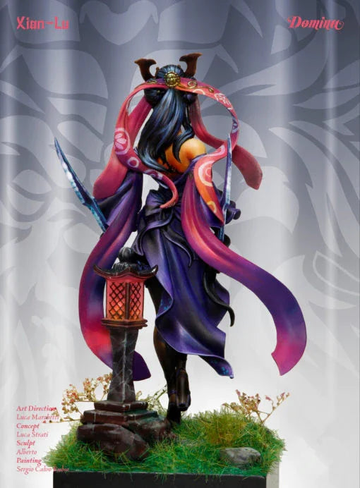 75mm Female Armored Warrior, Resin Model Figure Kit, Fantasy Theme, Unassembled and Unpainted