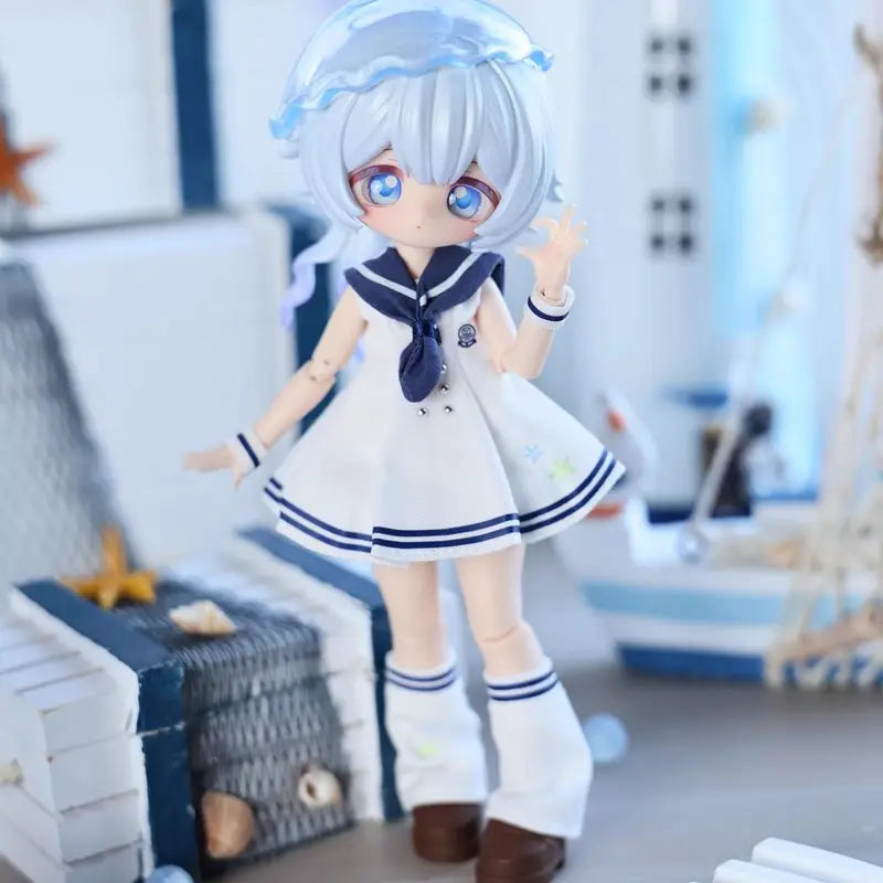 Chibi BJD, Resin Model Figure Kit, Anime Theme, Unassembled and Unpainted