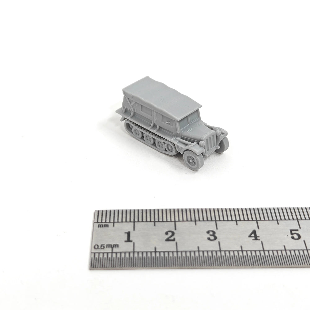 1/144 WWII Sd.Kfz.10 Gepanzerte Armored Half-Track, Resin Model Vehicle Kit, Unassembled and Unpainted