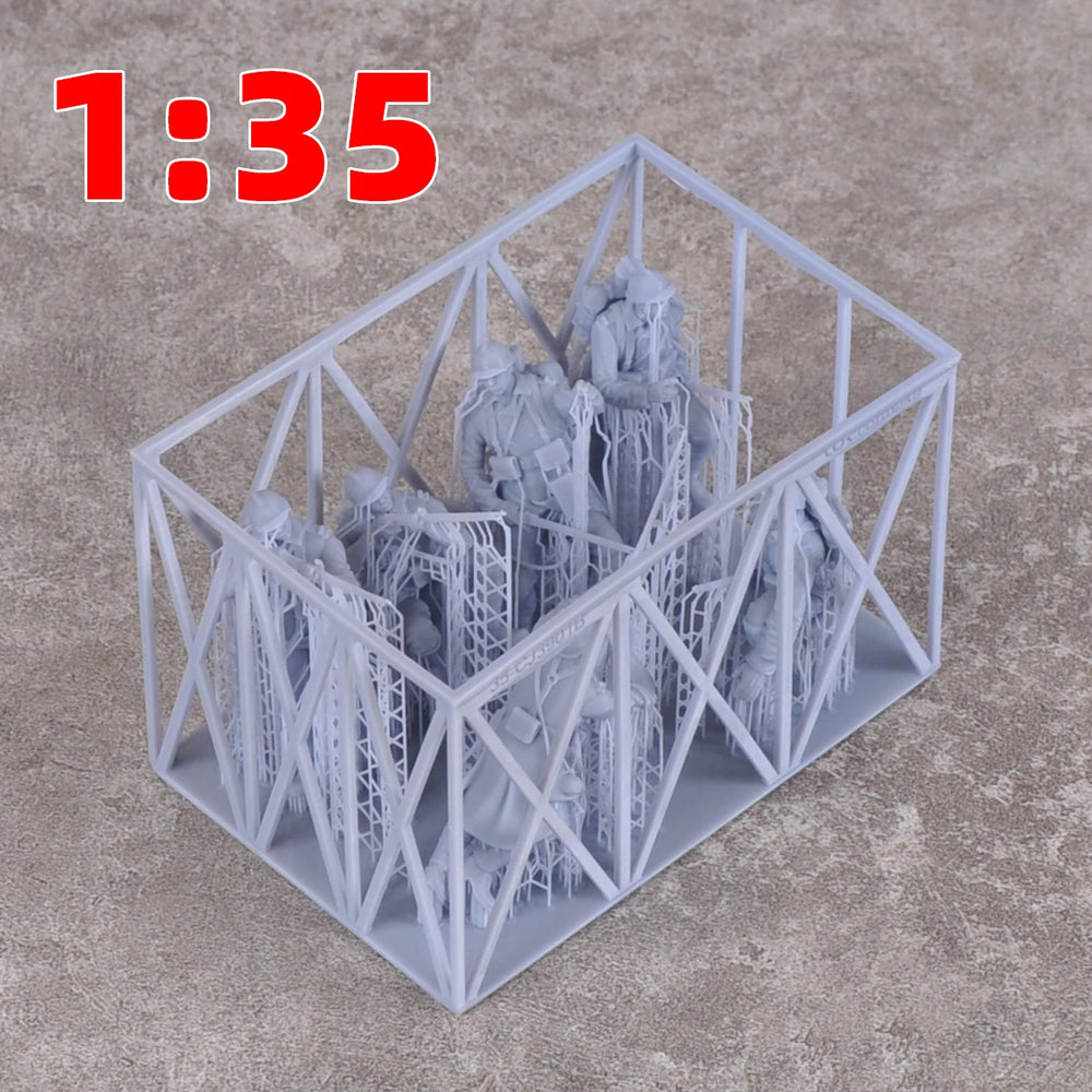 1/35 WWI French Soldiers in Combat, 6 Figures, Resin Model Figure Kit, Unassembled and Unpainted