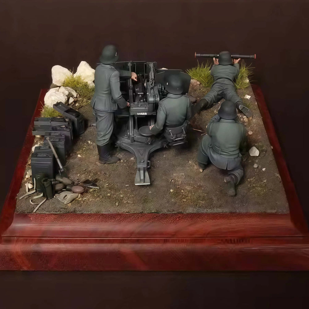 1/35 WWII German MG42 Infantry, 4 Figures, Resin Model Diorama Kit, Unassembled and Unpainted