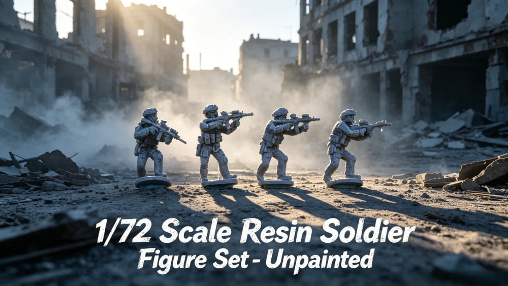 1/72 WWII German Infantry, 8 Figures, Resin Model Figure Kit, Unassembled and Unpainted
