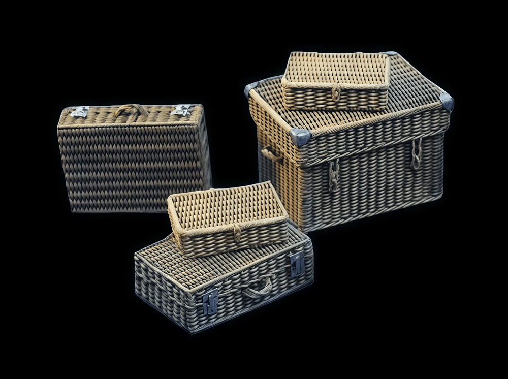 1/35 Rattan Baskets, Resin Model Accessory Kit, Historical Theme, Unpainted