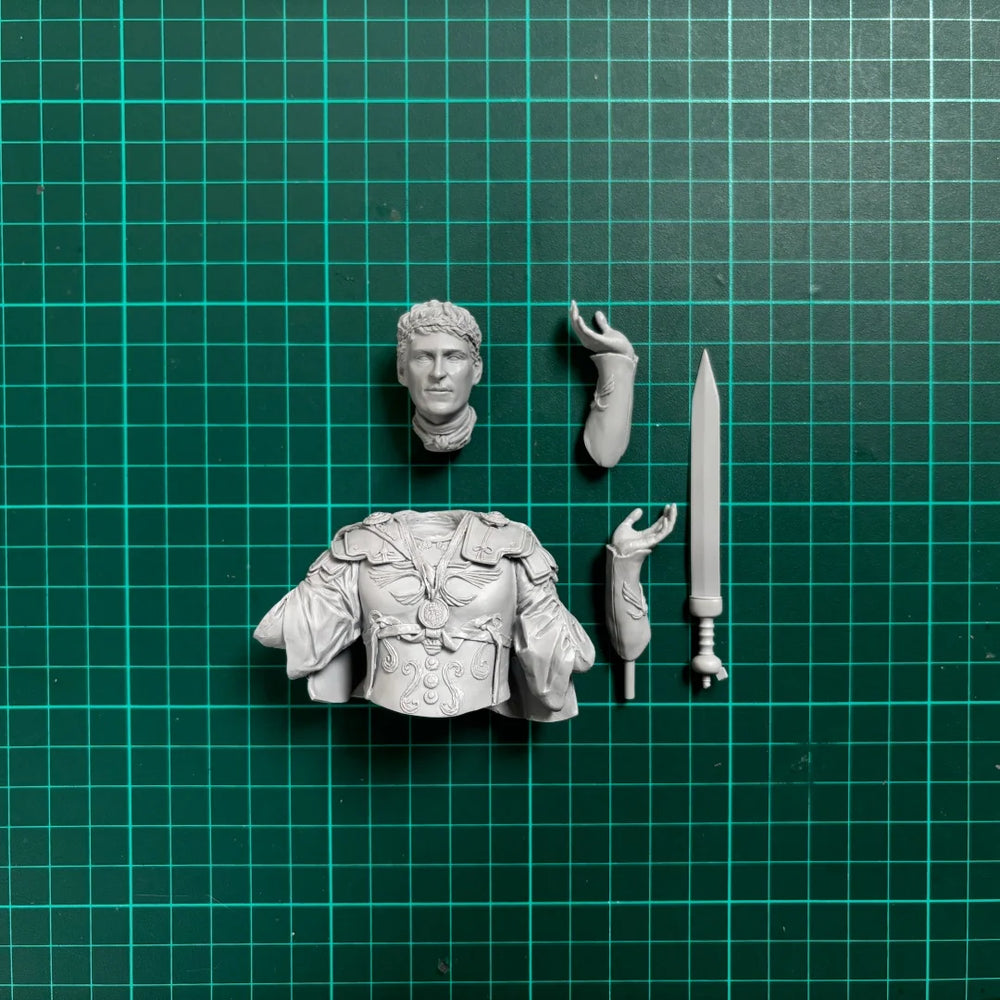 1/10 Ancient Roman General with Laurel Crown and Sword, Resin Model Bust Kit, Unassembled and Unpainted