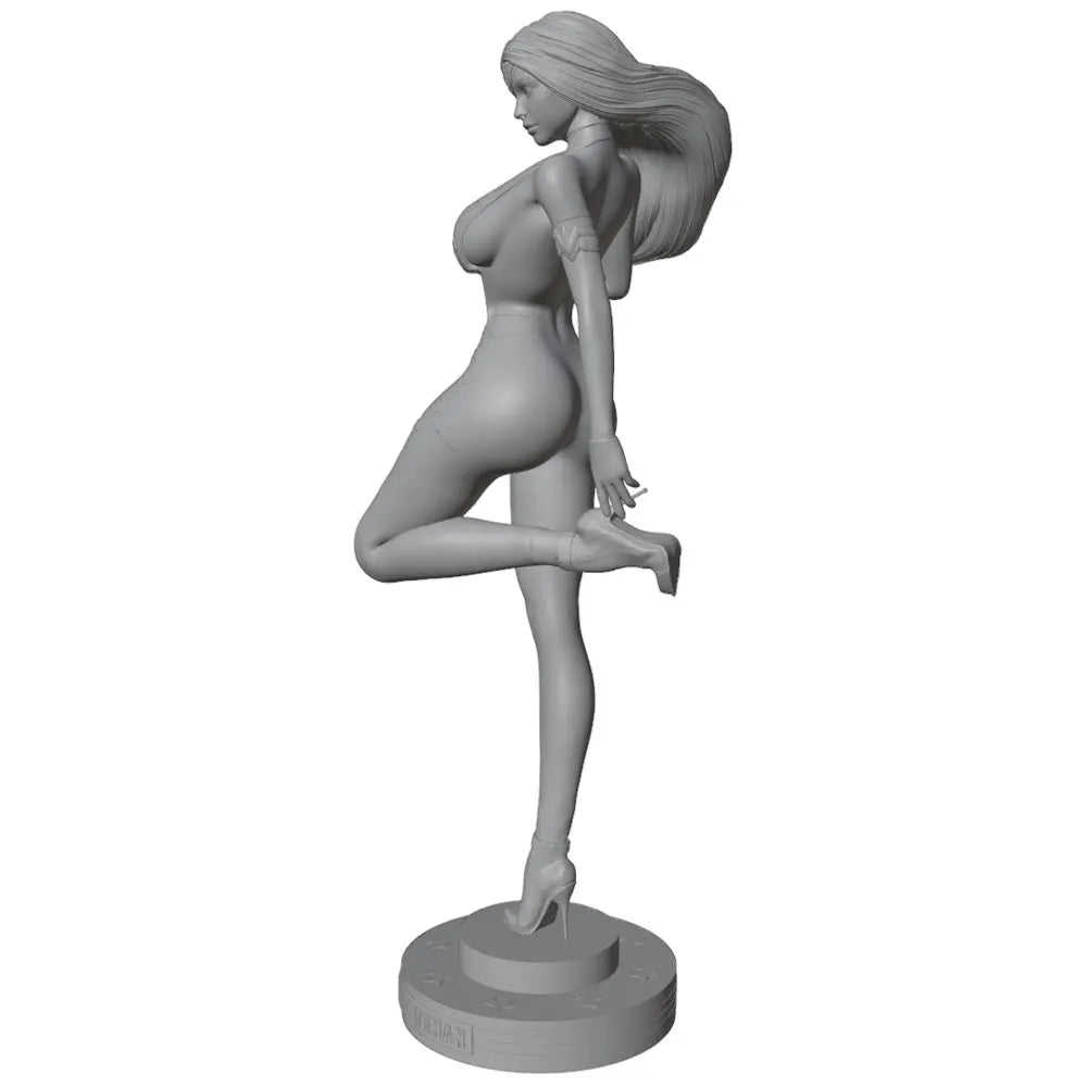 75mm Pin-up Woman, Resin Model Figure Kit, Unassembled and Unpainted