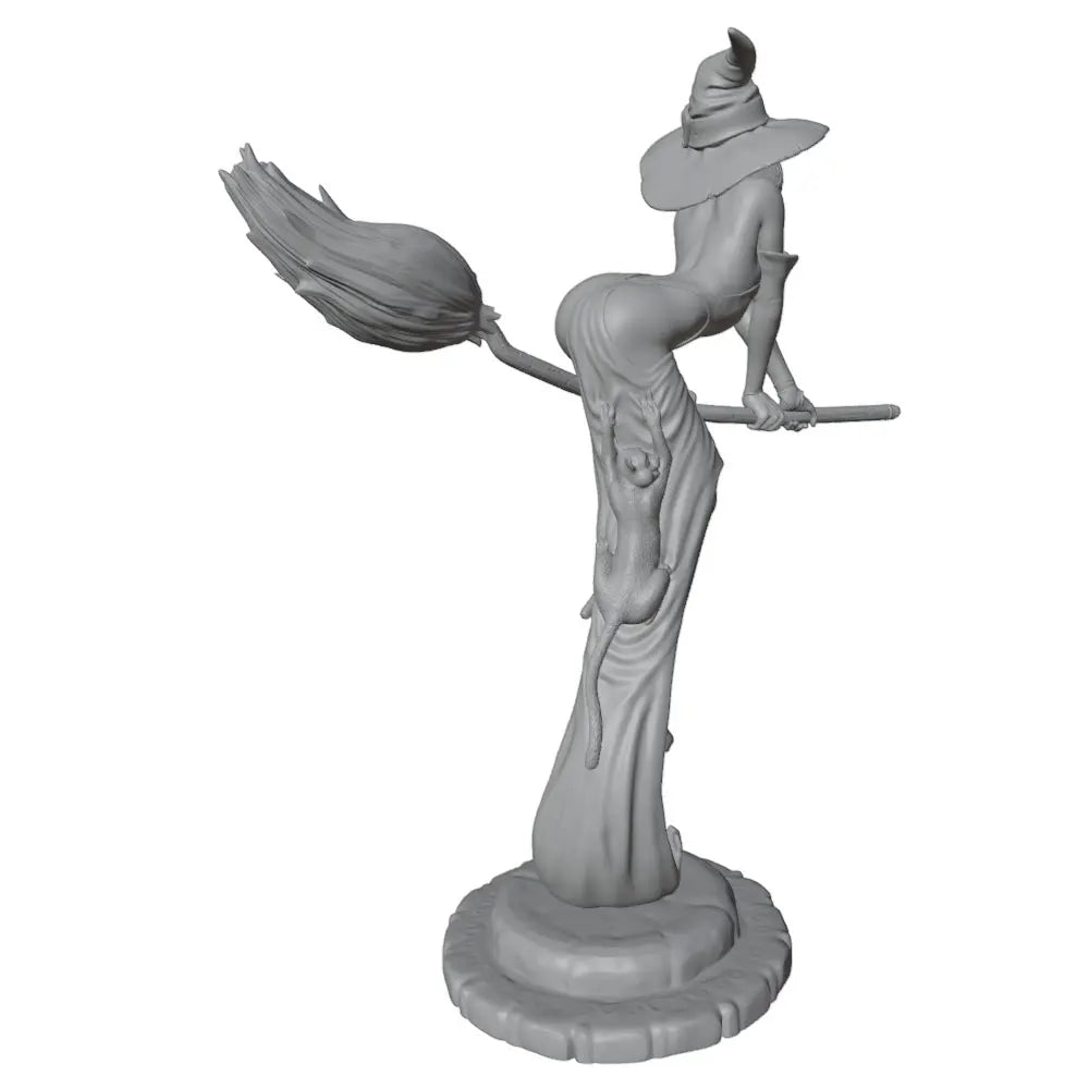 1/24 Demon Sorceress on Flying Broomstick, Resin Model Figure Kit, Anime Theme, Unassembled and Unpainted
