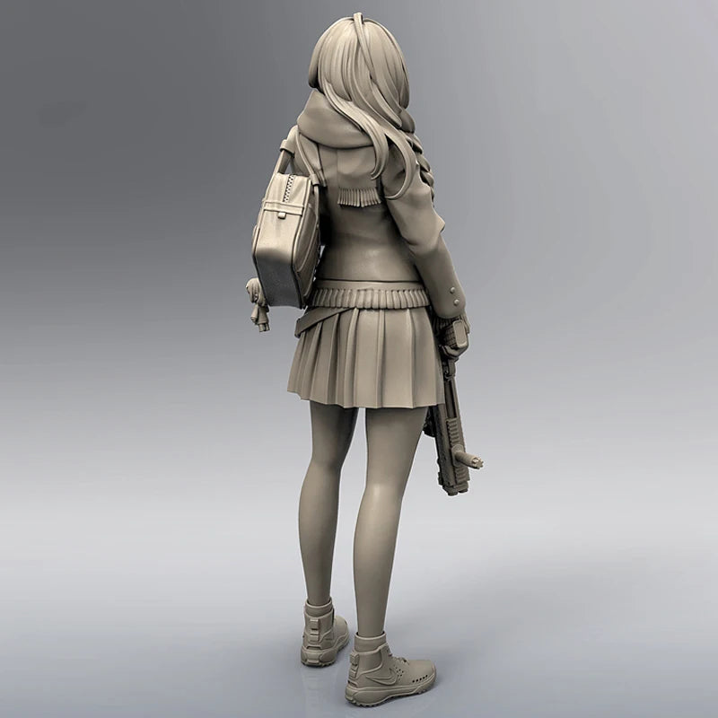 1/35 Tactical Soldier Girl, Resin Model Figure Kit, Anime Theme, Unassembled and Unpainted