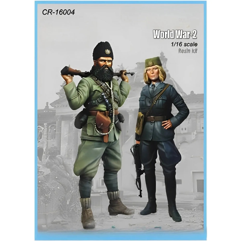1/16 WWII Yugoslav Soldiers, 2 Figures, Resin Model Figure Kit, Unassembled and Unpainted