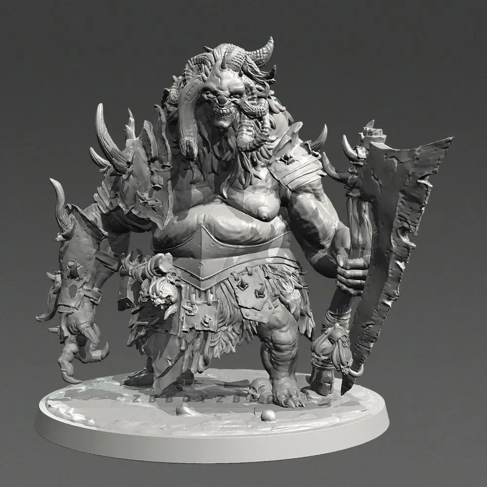 75mm Demon Oni Warrior, Resin Model Figure Kit, Fantasy Theme, Unassembled and Unpainted
